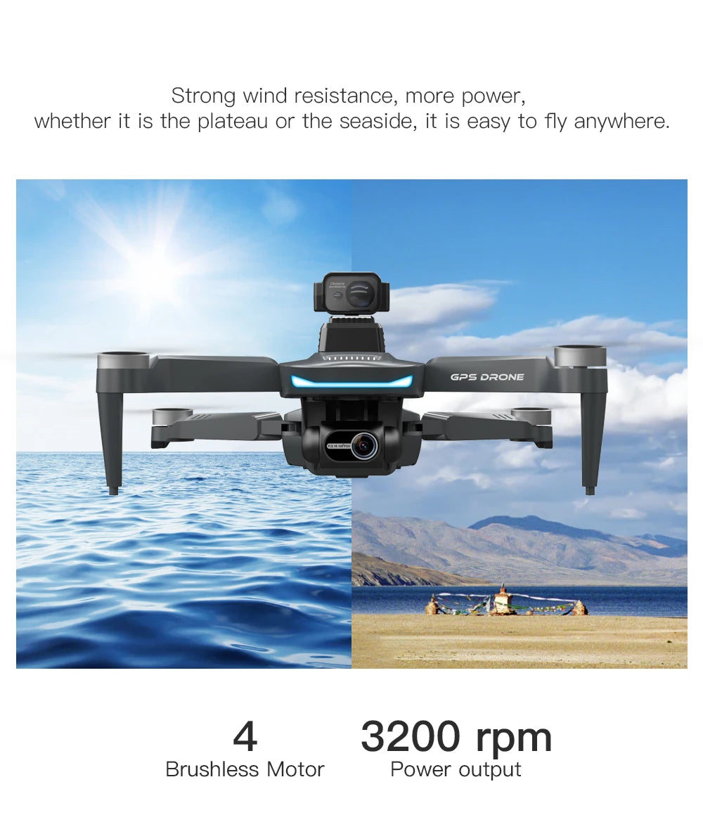 L200 Pro Max 5000M GPS Drone 8K Professional HD Camera FPV Dron 2-Axis Gimbal Foldable Obstacle Avoidance RC Quadcopter VS L600 - Daisan Mart