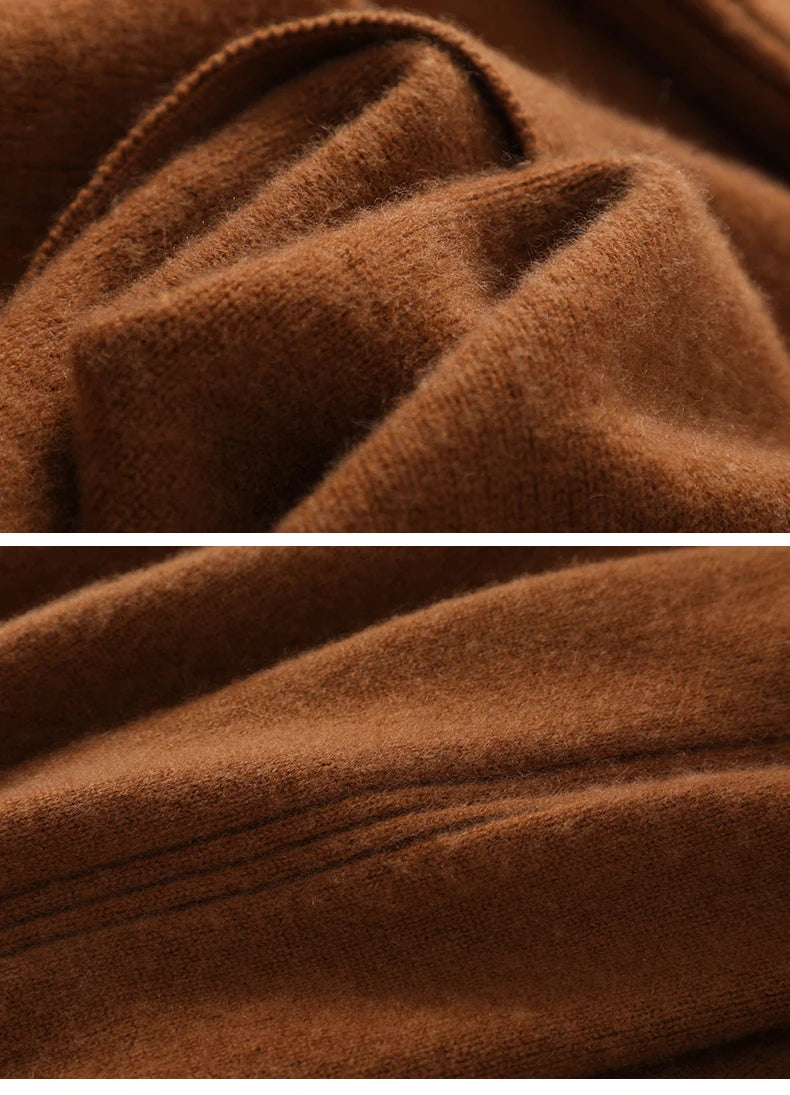 Áo Khoác Len Cashmere Nữ Cổ Bẻ, Dáng Rộng, Ấm Áp - Daisan Mart
