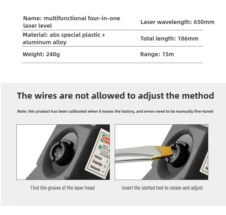 Máy Cân Mực Laser 4in1 Đo Chéo Tự Cân Cho Thợ Mộc - Daisan Mart