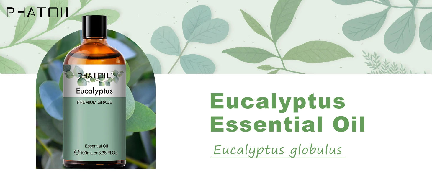 PHATOIL 100ML Eucalyptus Rose Essential Oils Lavender Indian Sandalwood Bergamot Cinnamon Lemongrass Essential Oils For Skin - Daisan Mart
