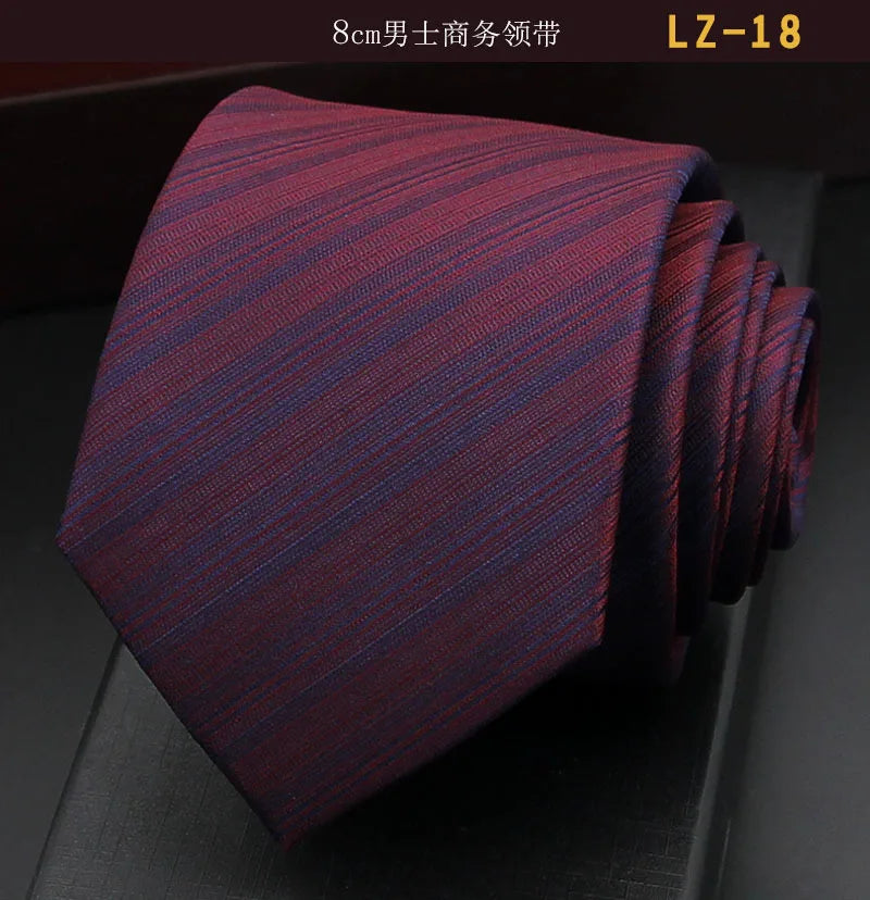 高品質藍色絲質領帶 8厘米