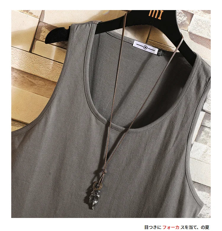 Áo Tanktop Thể Hình Nam, Vải Cotton Dáng Rộng Mùa Hè - Daisan Mart
