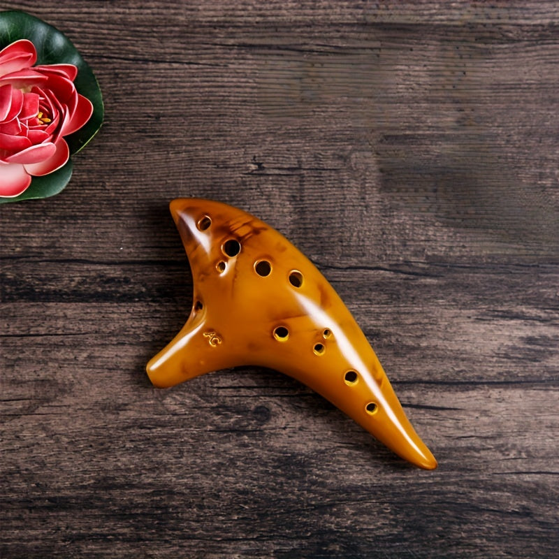 [Traditional Instrument] 12-Hole Chinese Dizi Flute | C Key | Traditional Instrument | Baked Glaze Finish | Professional & Beginner Musicians | Cultural Learning | Classic Musical Design | Glossy Finish