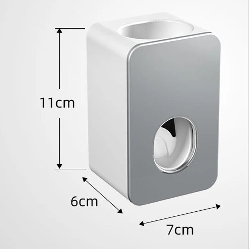 Automatic Toothpaste Dispenser Dust-proof Toothbrush Holder Wall Mount Stand Bathroom Accessories Set  Squeezer - Daisan Mart