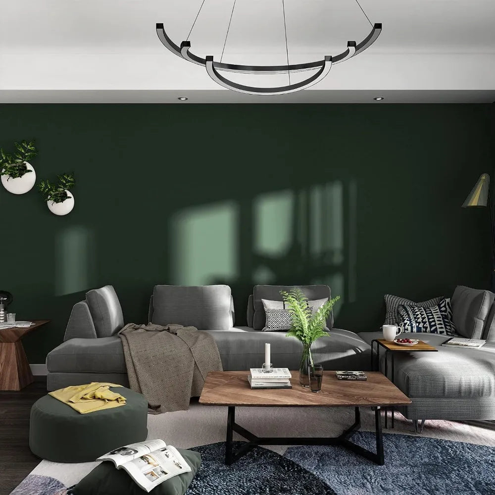 Giấy dán tường xanh đậm chống nước trang trí nội thất - Daisan Mart
