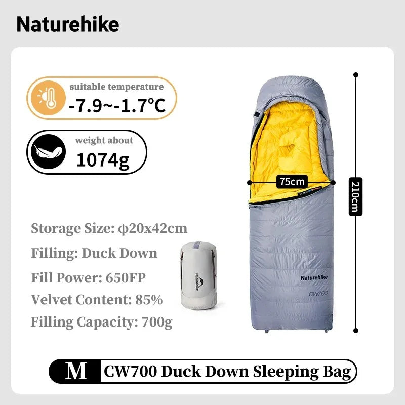 Túi Ngủ Lông Vịt Naturehike CW700 Siêu Nhẹ 650FP - Daisan Mart