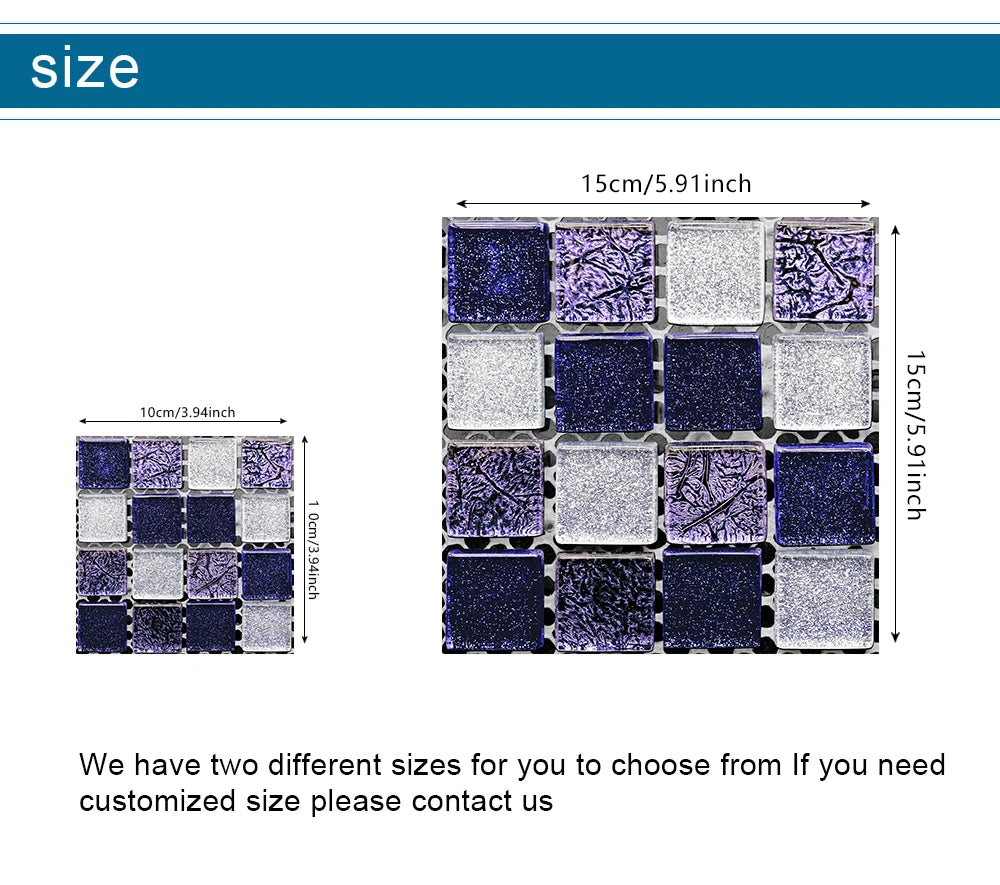 Bộ 10 Miếng Dán Gạch Mosaic Chống Nước Nhà Bếp - Daisan Mart
