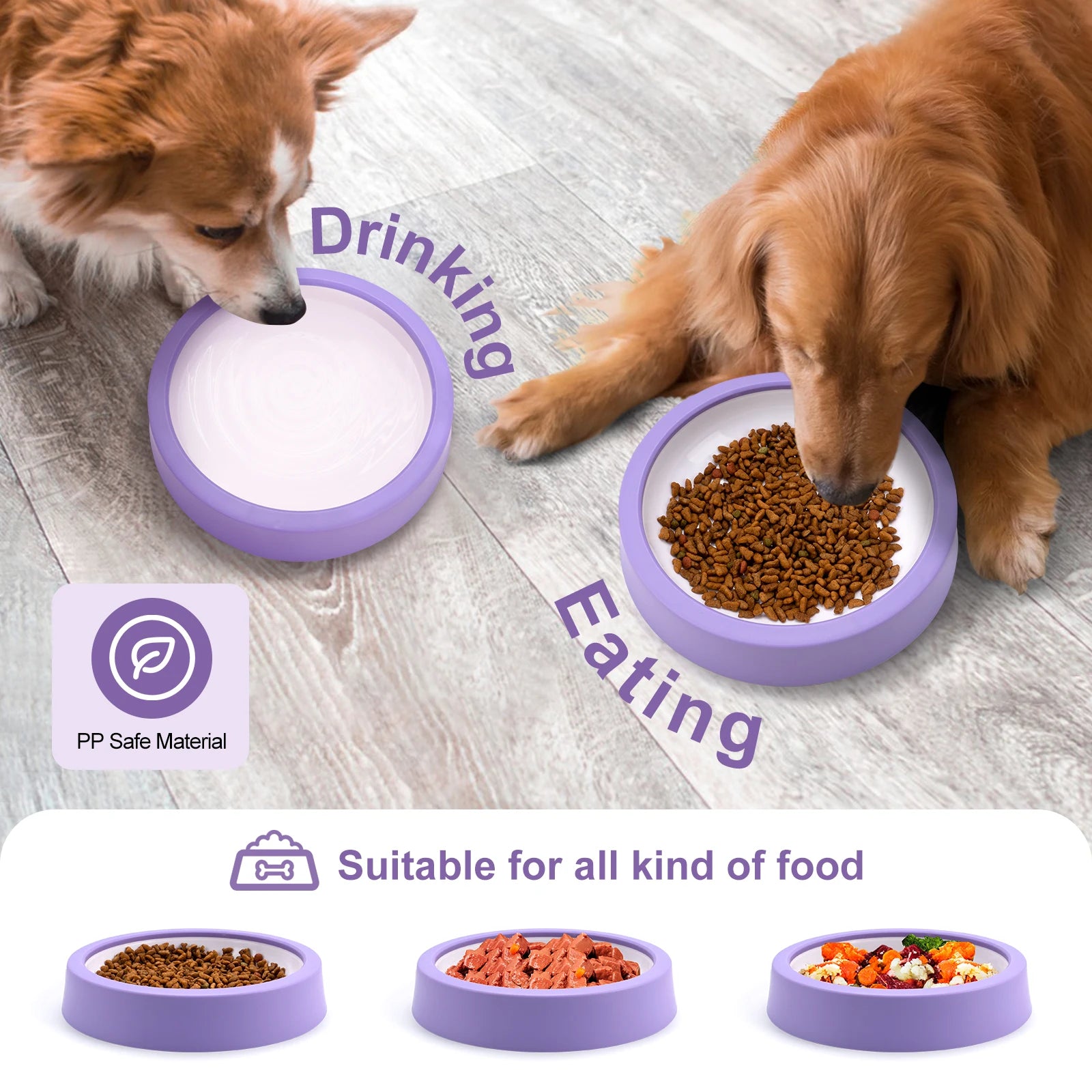 Pet Dog Slow Feeder Bowl Fun Non Slip Anti-Gulping Slower Food Feeding Dishes Eco Dog Bowl for Large Medium Small Dogs Puppy - Daisan Mart