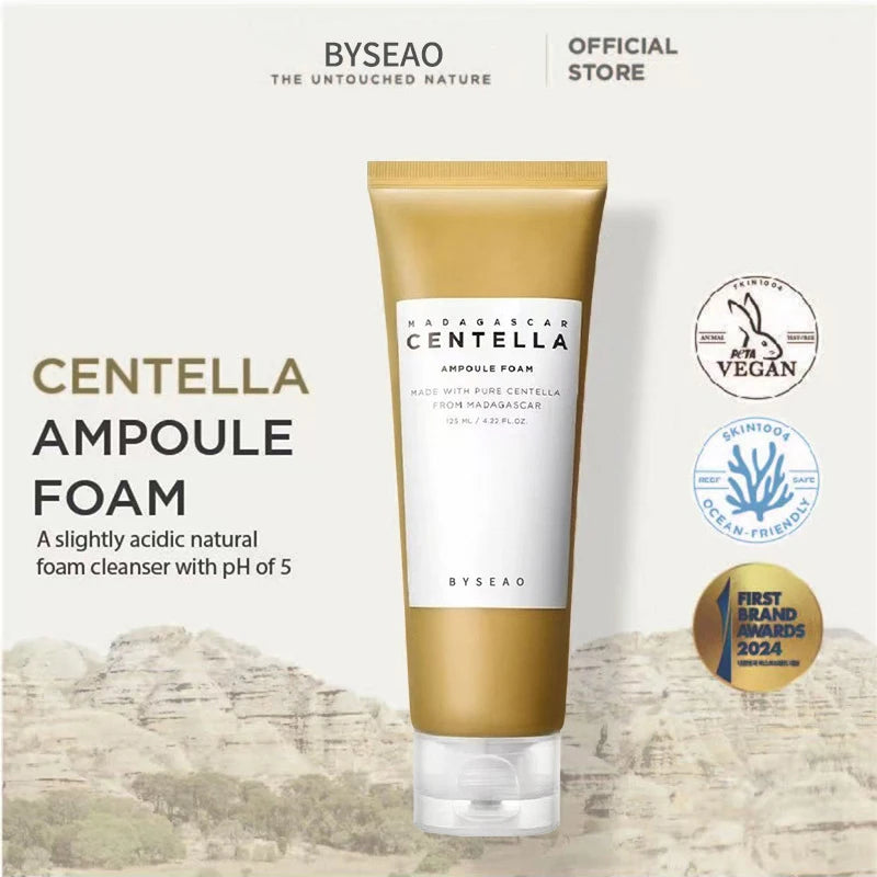 Centella Face Refreshing Foaming Cleanser,Gentle Removes Dirt,Oil Control Deep Cleansing Calming Ampoule Foam,Korean Skincare - Daisan Mart