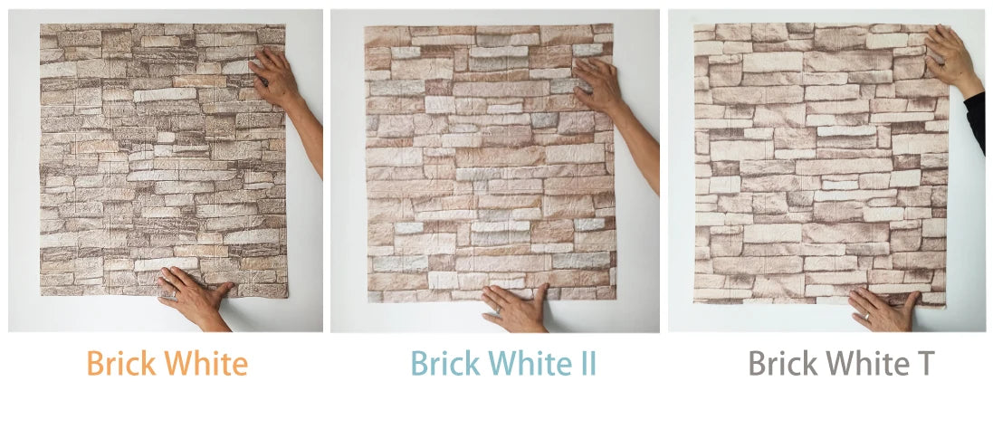 3D Brick Wall Sticker Strong three-dimensional 77*70cm Monochrome and Retro adesivos de parede paper Bring the fun of home life - Daisan Mart