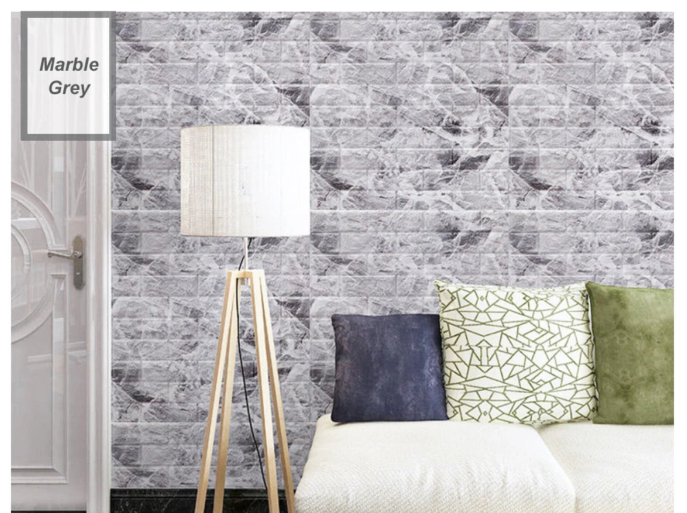 3D Brick Wall Sticker Strong three-dimensional 77*70cm Monochrome and Retro adesivos de parede paper Bring the fun of home life - Daisan Mart