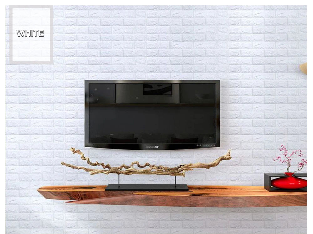 3D Brick Wall Sticker Strong three-dimensional 77*70cm Monochrome and Retro adesivos de parede paper Bring the fun of home life - Daisan Mart