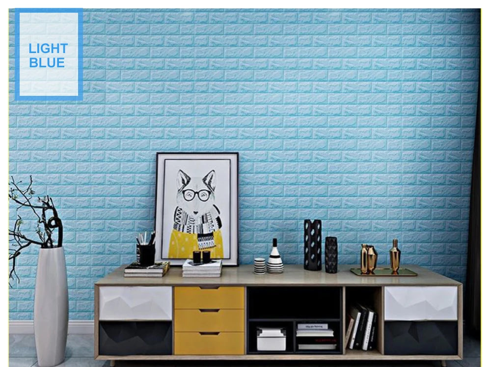 3D Brick Wall Sticker Strong three-dimensional 77*70cm Monochrome and Retro adesivos de parede paper Bring the fun of home life - Daisan Mart
