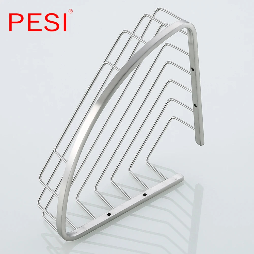 Bathroom Shelf Black Stainless Steel Single Bathroom Shelves Shower Storage Rack Wall Mounted Corner Basket Shampoo Shelf. - Daisan Mart