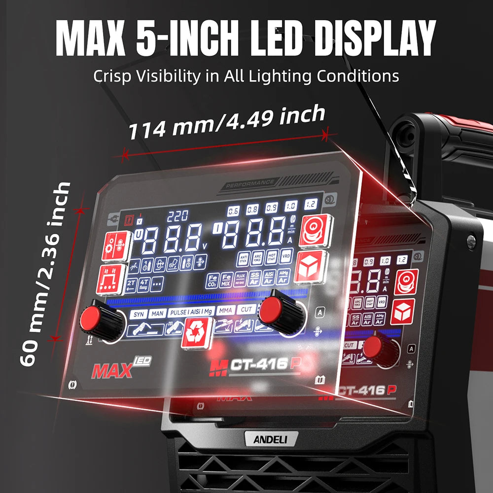 Máy Hàn Đa Năng 6in1 ANDELI MIG TIG CUT Nhôm Pro - Daisan Mart