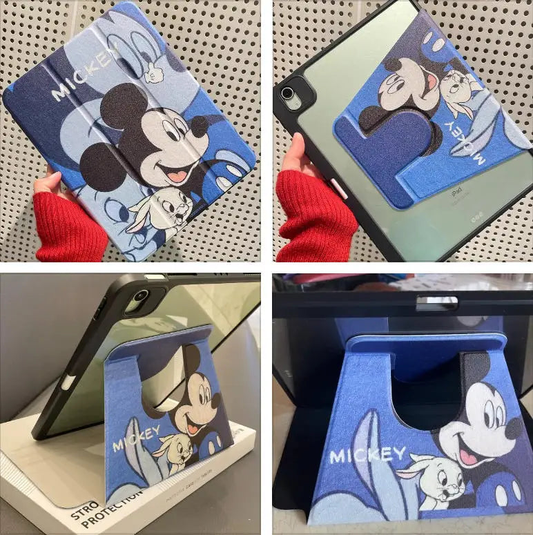 Ốp iPad Mickey Minnie Có Giá Để Bút, Bảo Vệ Toàn Diện - Daisan Mart