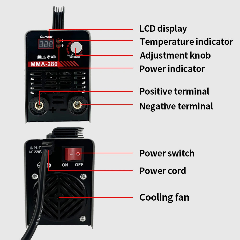 Máy hàn que MMA-280 ARC/TIG IGBT di động tiện dụng - Daisan Mart