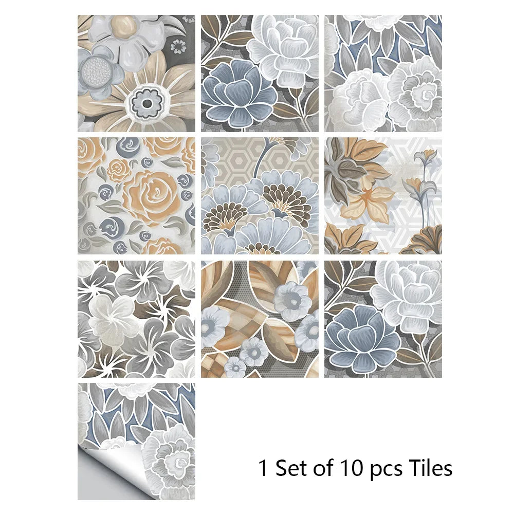 Bộ 10 Miếng Dán Tường Đá Marble Đen Trắng Xám Sang Trọng - Daisan Mart