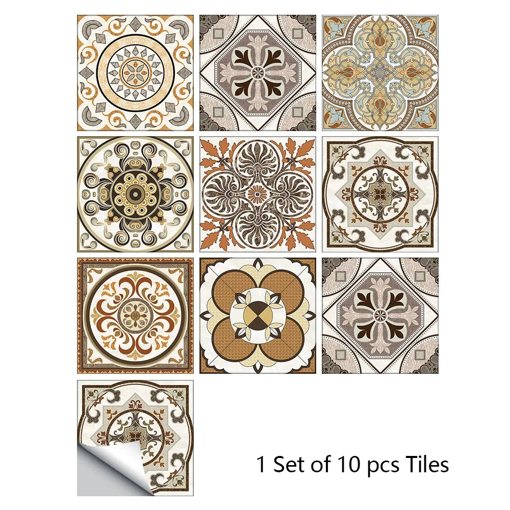 Bộ 10 Miếng Dán Tường Đá Marble Đen Trắng Xám Sang Trọng - Daisan Mart