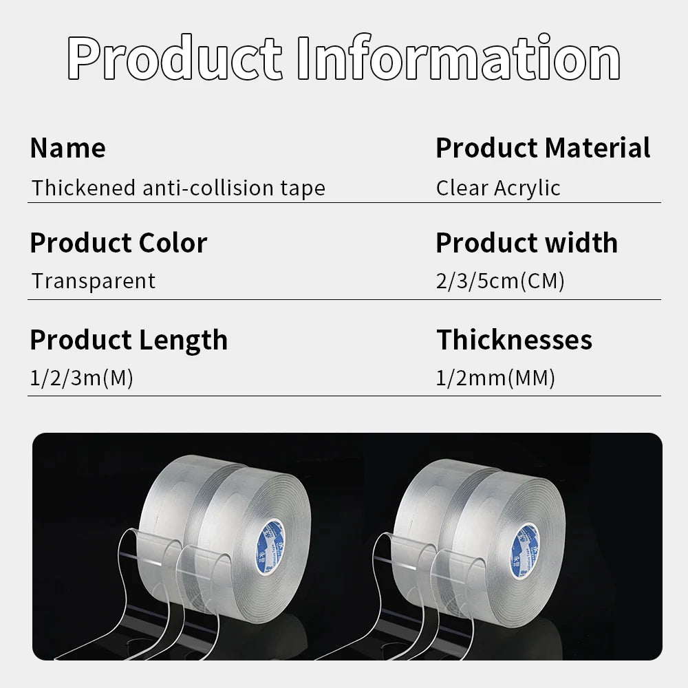 Băng Keo Nano Trong Suốt Chống Mốc Đa Năng 2mm - Daisan Mart