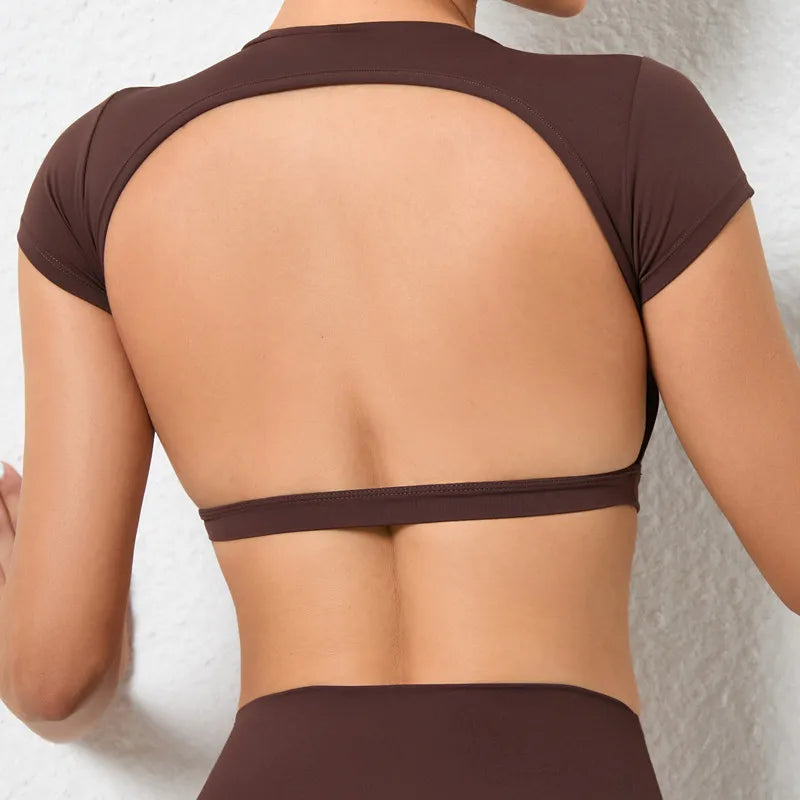 Áo Thể Thao Nữ Thoáng Khí Hở Lưng Yoga Gym năng động - Daisan Mart
