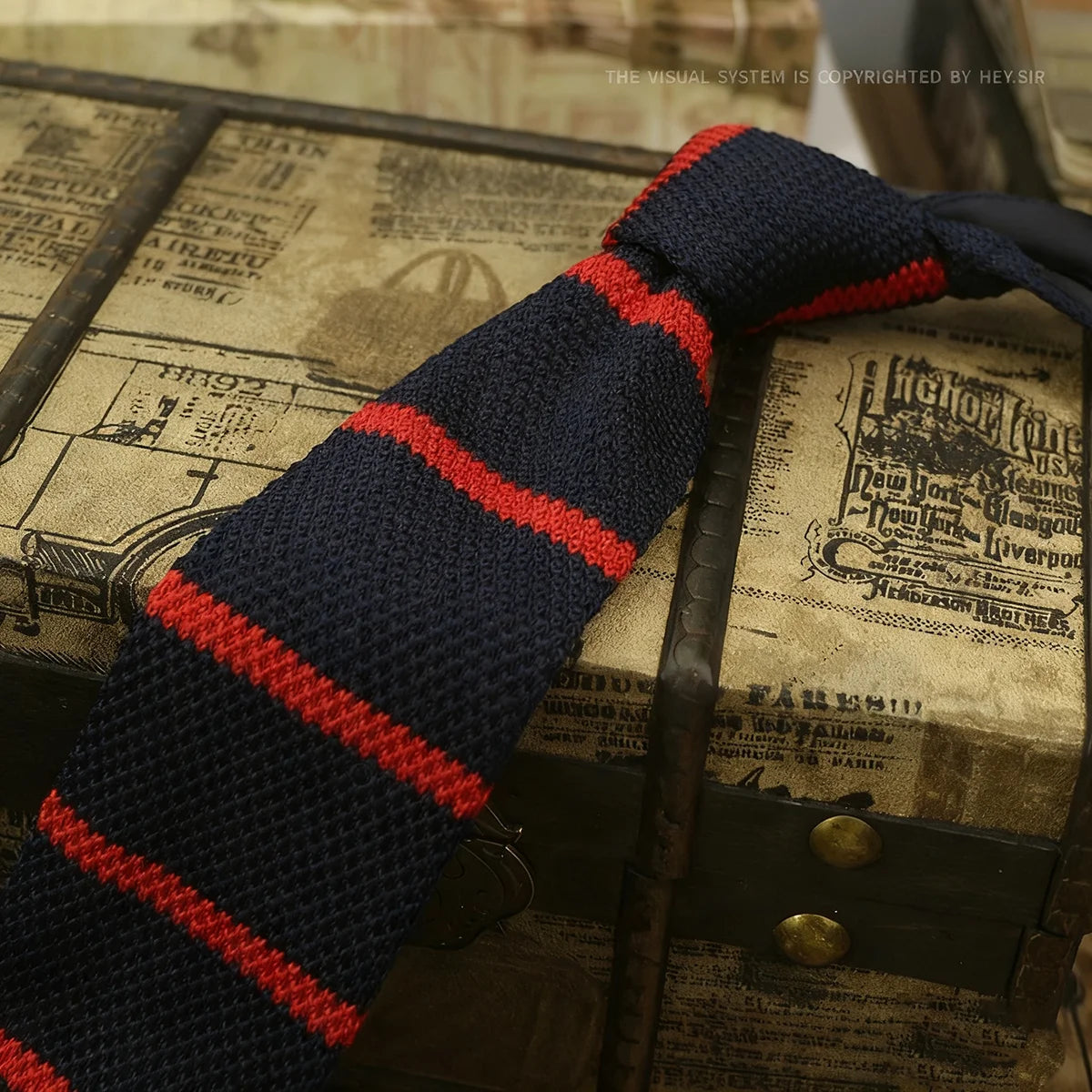 2025年新款青年條紋羊毛領帶，男女皆宜，適合參加派對