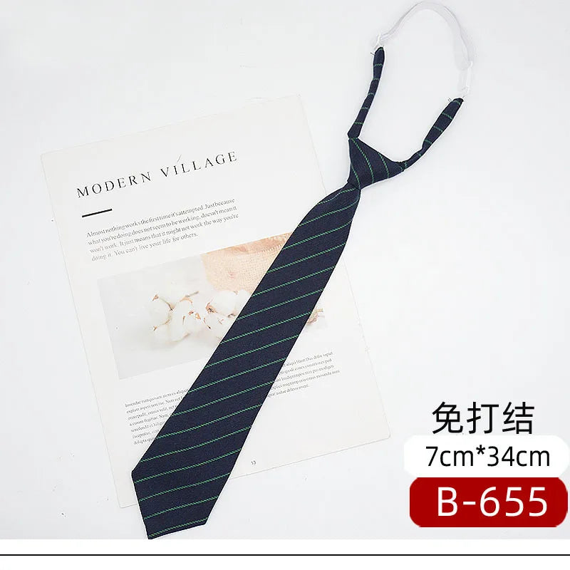 7公分條紋棉質領結，男女學生適用