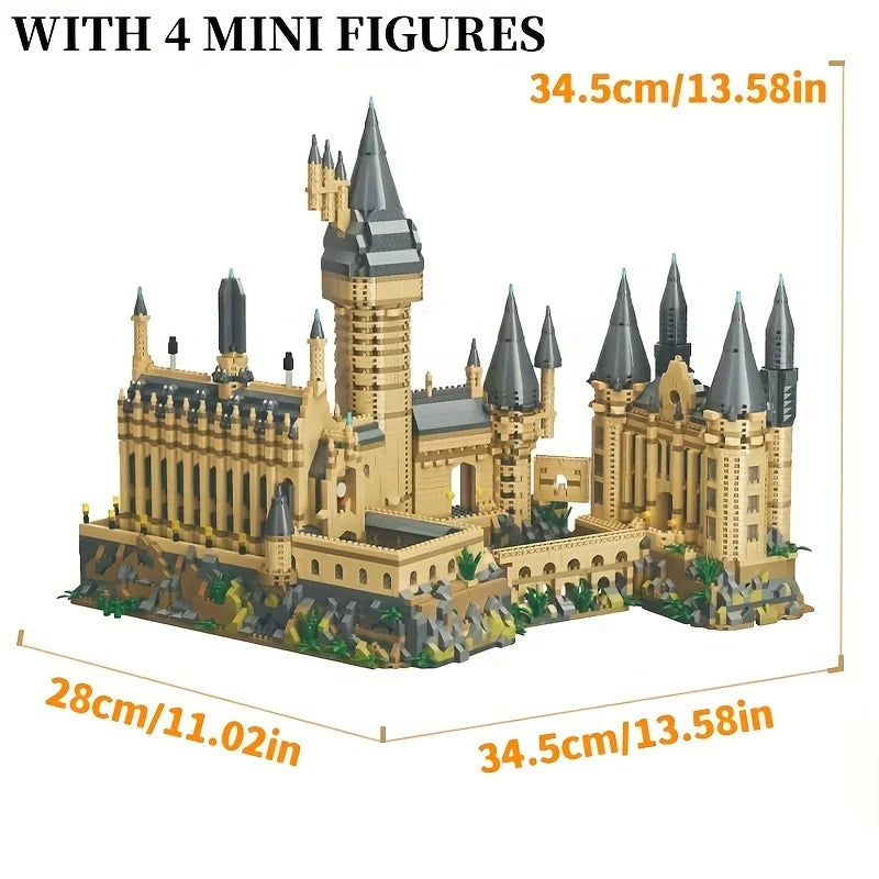 Micro Bricks City Creative Medieval Magic Castle Series School Architecture Palace Model Building Blocks Gifts Kid Assembly Toys - Daisan Mart