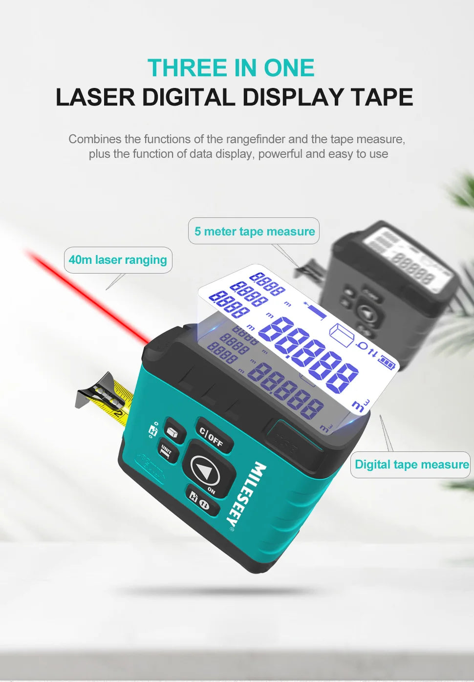 Máy Đo Khoảng Cách Laser Cầm Tay Mileseey Chính Xác - Daisan Mart