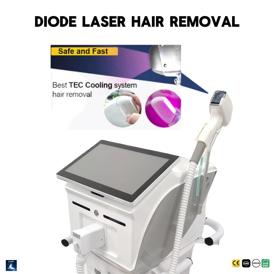 Painless Diode Laser Hair Removal Machine 755nm/808nm/940nm/1064nm 600W-1600W 60M Shots CE Certified For All Skin Types I-VI - Daisan Mart