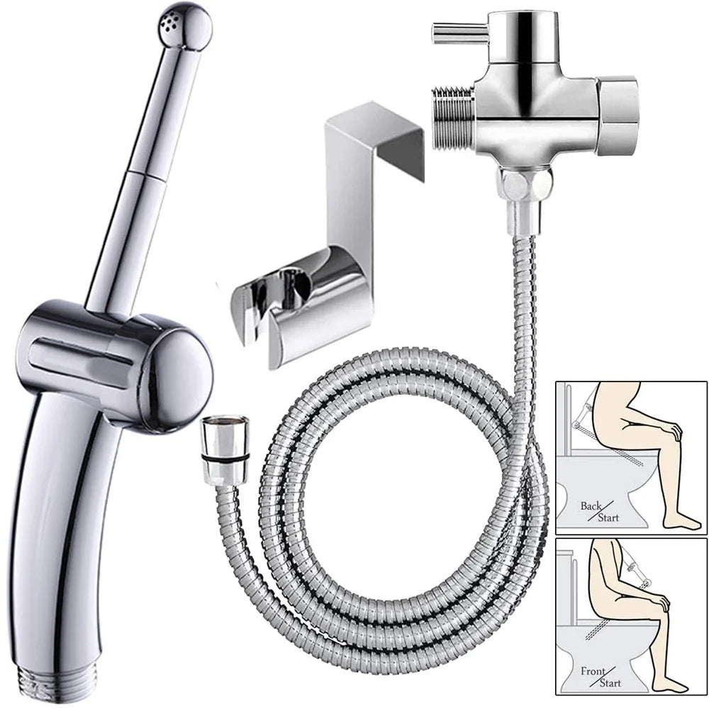 Shower Clean Body Woman Washer Spray Gun Head Vagina Flushing Toilet Bottom Vaginal Anal Implement Shower Head Bidet Set - Daisan Mart