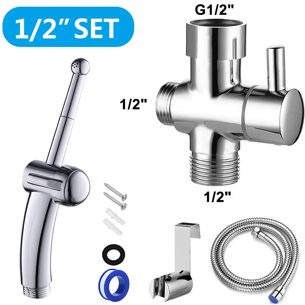 Shower Clean Body Woman Washer Spray Gun Head Vagina Flushing Toilet Bottom Vaginal Anal Implement Shower Head Bidet Set - Daisan Mart