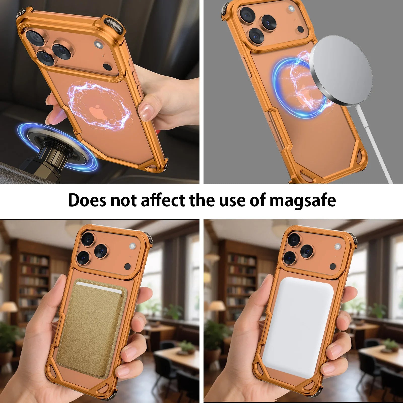 Aluminum alloy Metal Phone Case For iPhone 17 16 Pro Max 17Air Minimalist Support Wireless Charging Ultra-thin Protecitve Case - Daisan Mart