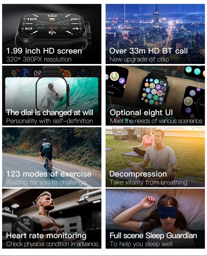 Smart Watch T800 U2 GPS NFC Call Music 2024