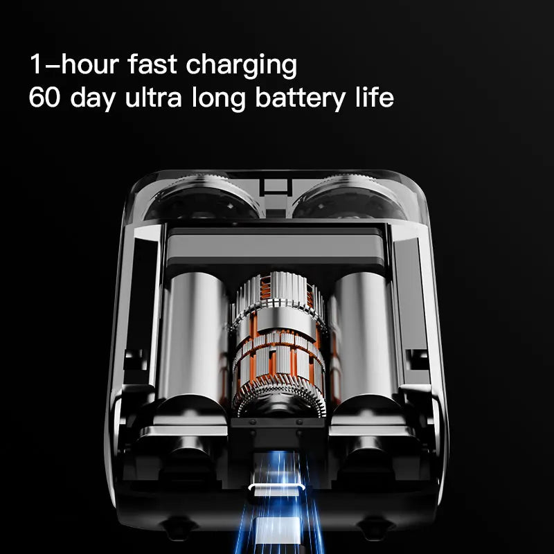 Mini Electric Smart Shaver Dual Blade Household Car Shaver Digital Display Rechargeable Shaver Powerful Beard Trimmer Tool