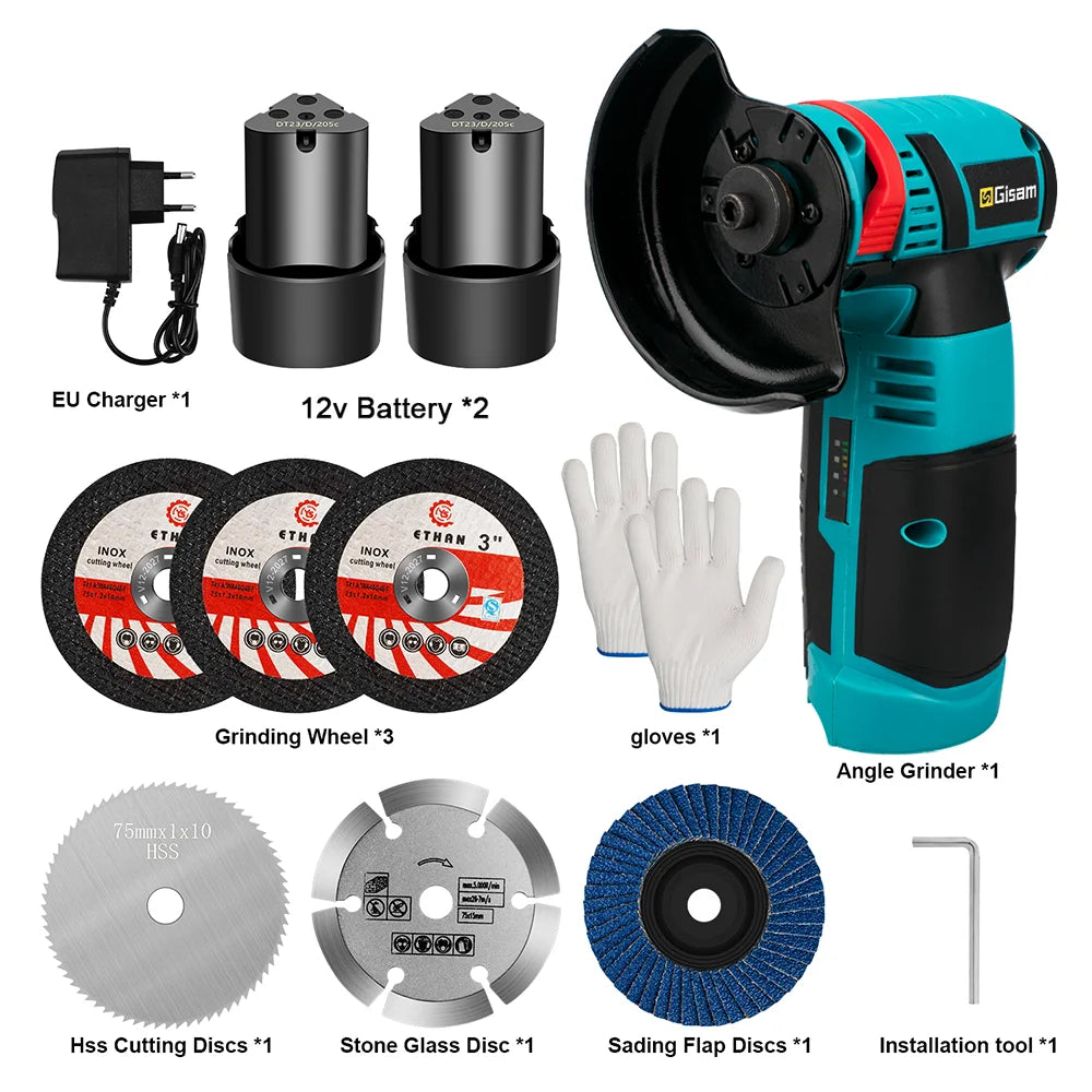 Máy mài góc không chổi than Gisam 19500rpm sạc pin - Daisan Mart