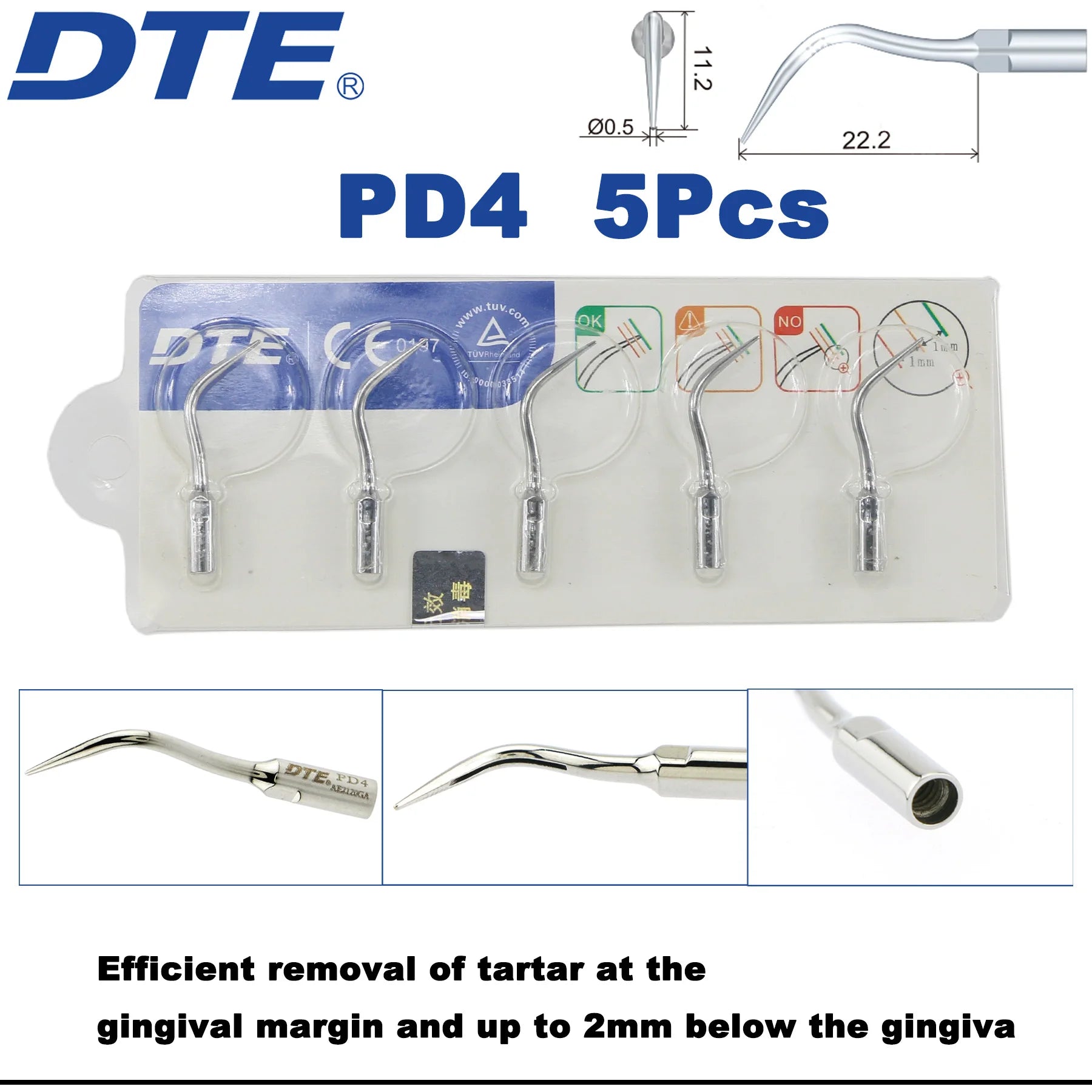 DTE Woodpecker Dental Ultrasonic Tips For Vibrators
