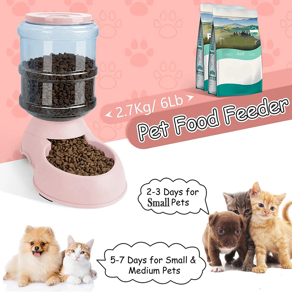 Automatic Water Dispenser Large Capacity Pet Feeder Small Dog Food Bowl  Cat Feeder Drinking Bowl Pet Feeding Drinker Water Bowl - Daisan Mart