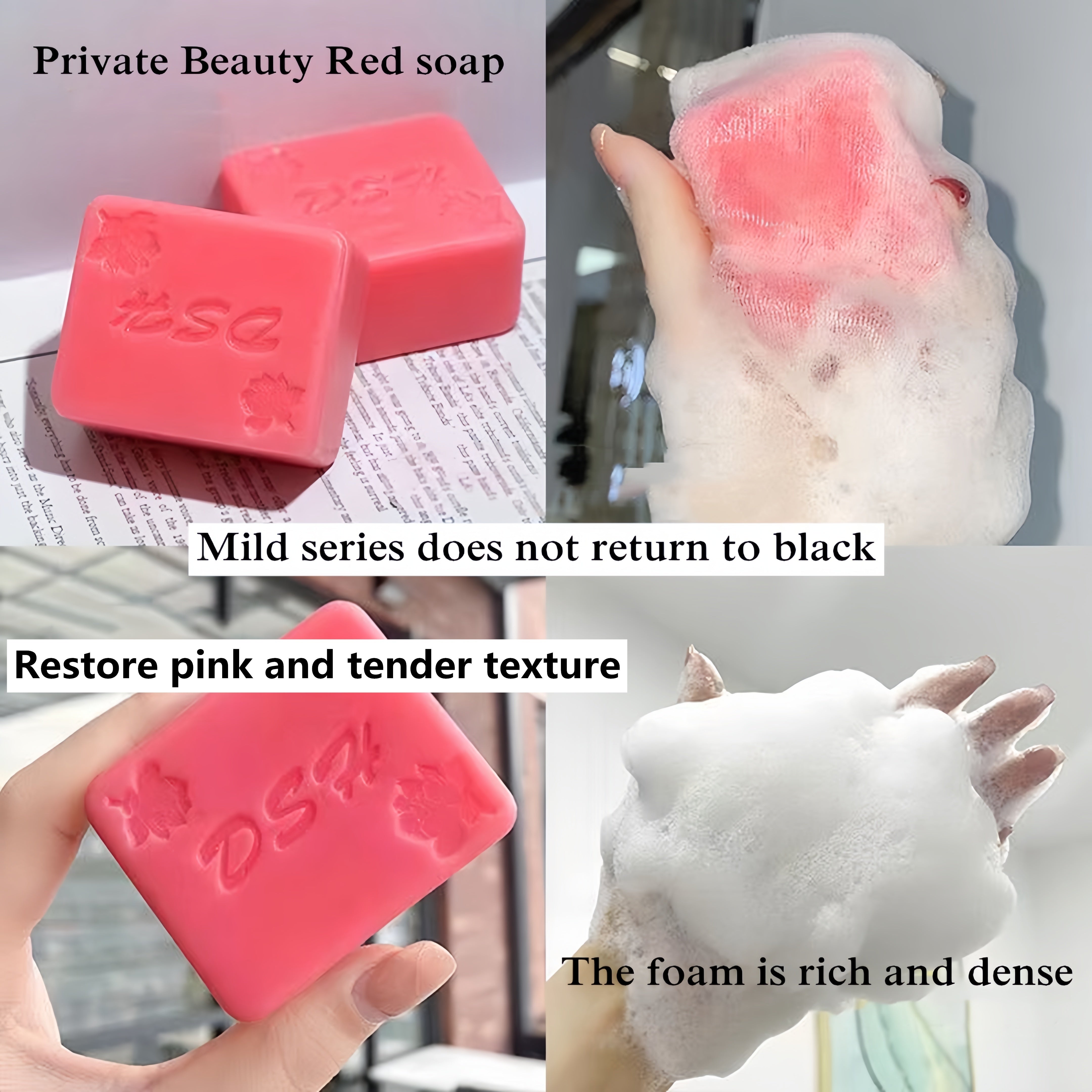 Beauty Red Intimate Soap for Women, Soft Areola Bathing Light Beige Cleanser
