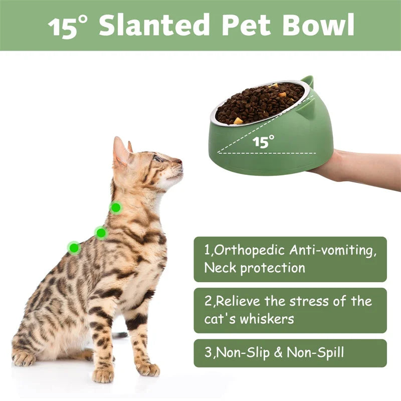 Pet Bowls Dog Food Water Feeder Stainless Steel Pet Drinking Dish Feeder Cat Puppy Feeding Supplies Small Dog Accessories - Daisan Mart