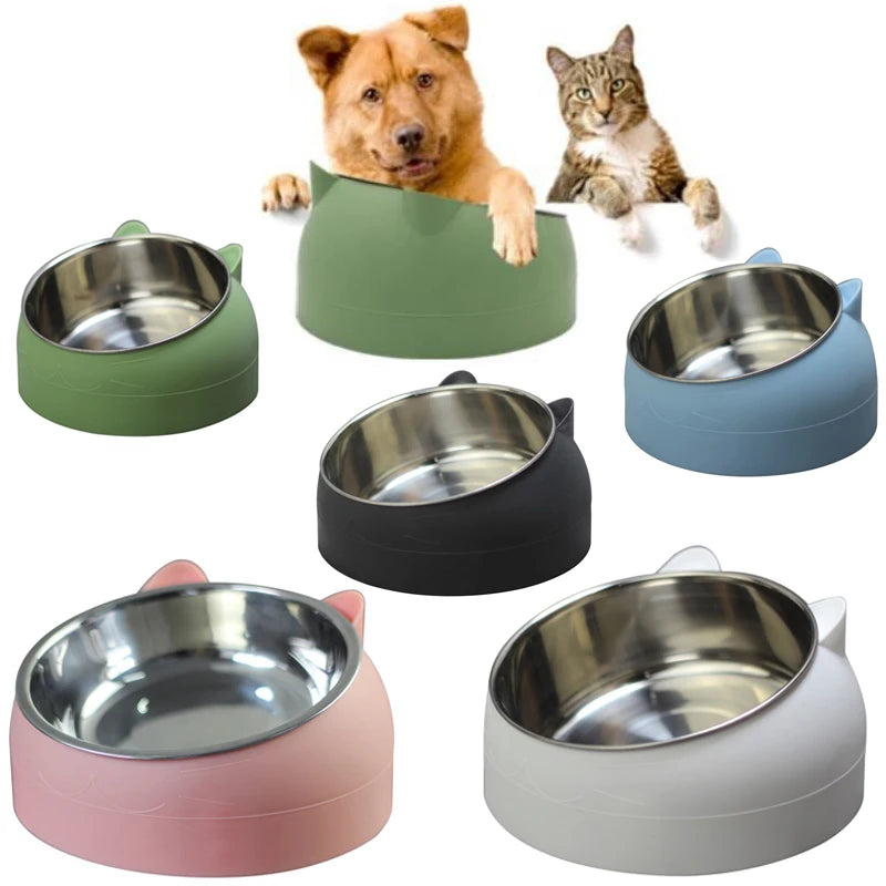 Pet Bowls Dog Food Water Feeder Stainless Steel Pet Drinking Dish Feeder Cat Puppy Feeding Supplies Small Dog Accessories - Daisan Mart
