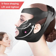 Mặt nạ đen nâng cơ, tạo dáng chữ V với mũi tên chỉ hướng nâng và thắt chặt.