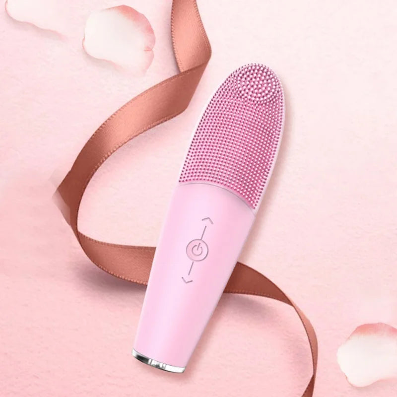 Waterproof Ultrasonic Vibrating Hot Silicone Facial Cleanser