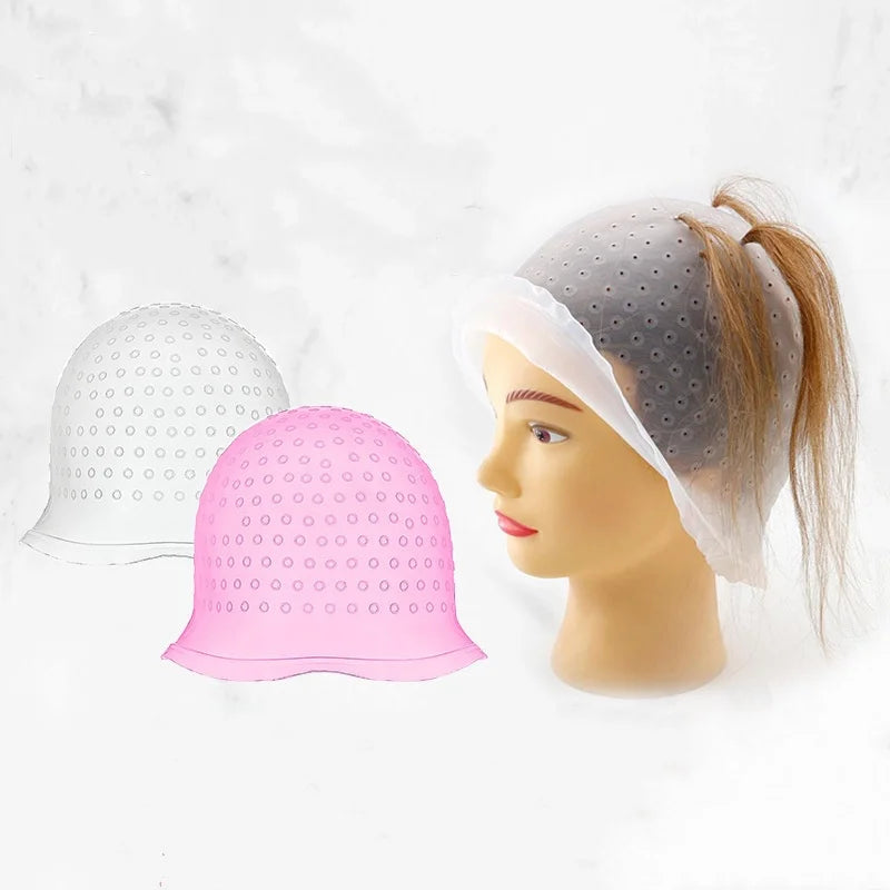 Mũ Nhuộm Tóc Silicone Tái Sử Dụng Kèm Kim Hỗ Trợ - Daisan Mart