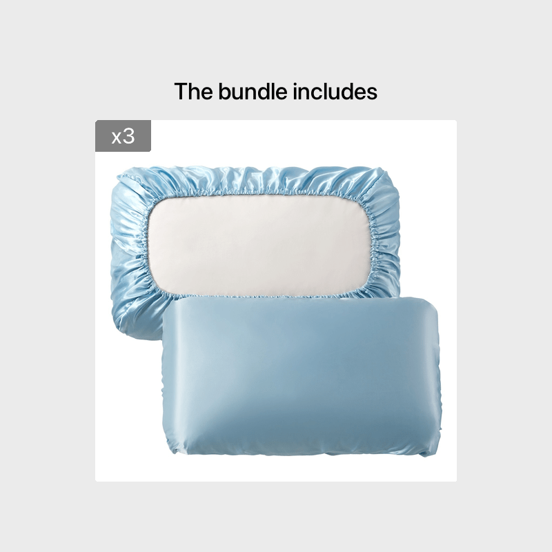 2pcs Soft And Breathable Satin Pillowcase With Elastic Cord - Perfect For A Comfortable Sleep In Your Bedroom - Daisan Mart