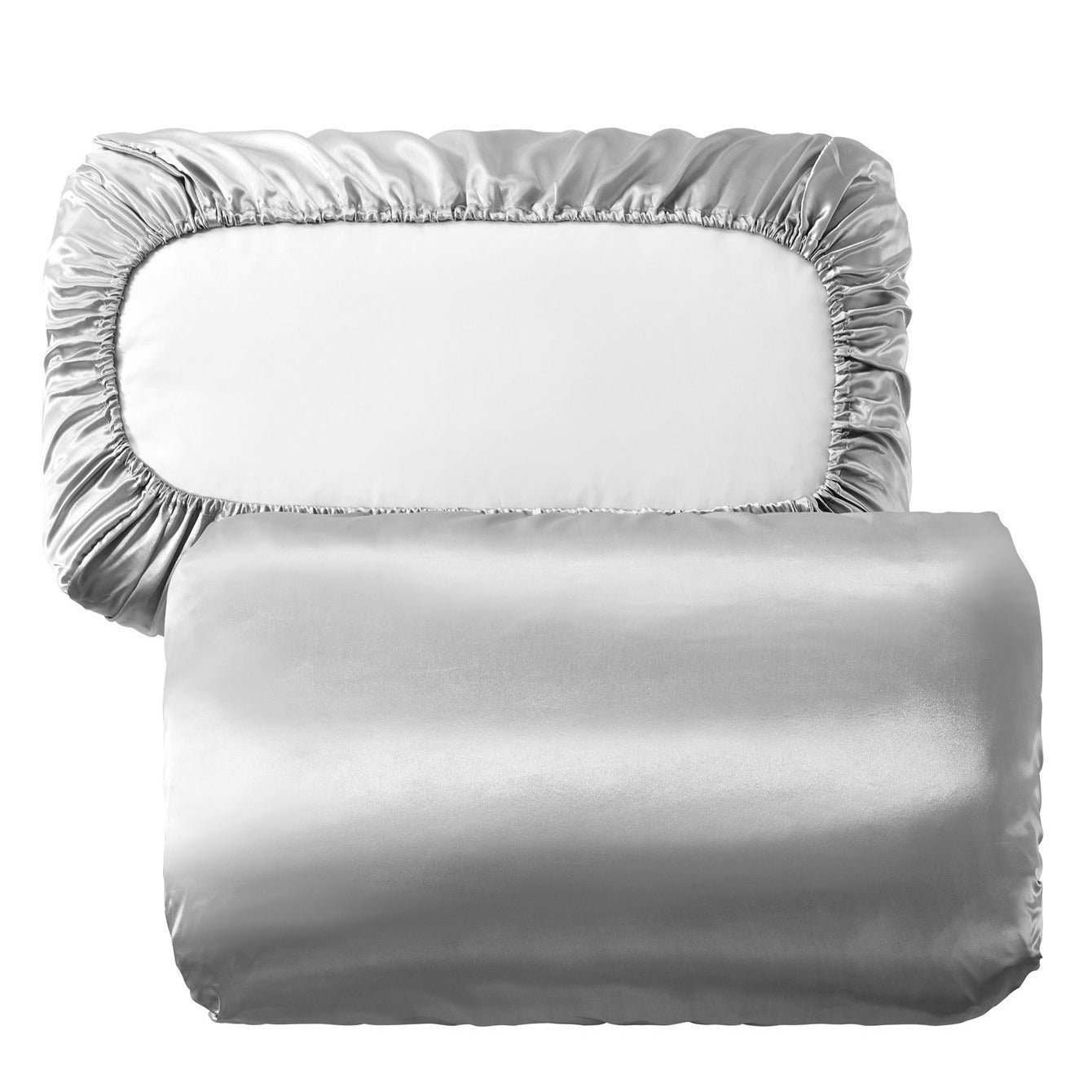 2pcs Soft And Breathable Satin Pillowcase With Elastic Cord - Perfect For A Comfortable Sleep In Your Bedroom - Daisan Mart