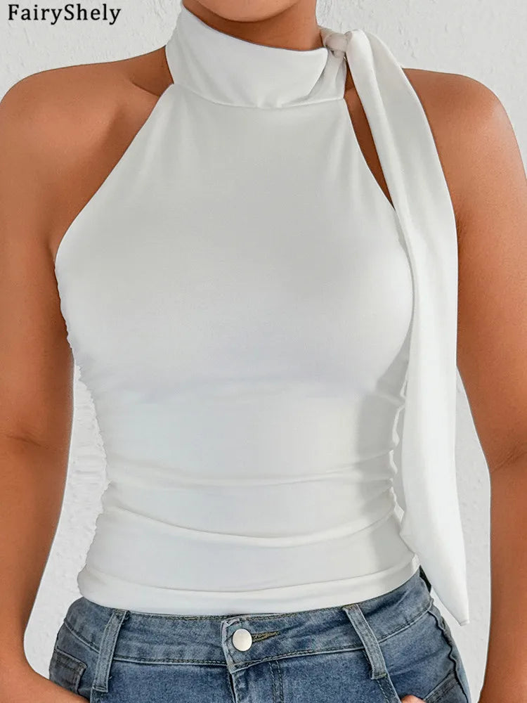 性感 Fairyshely 露肩蝴蝶結短上衣 2025