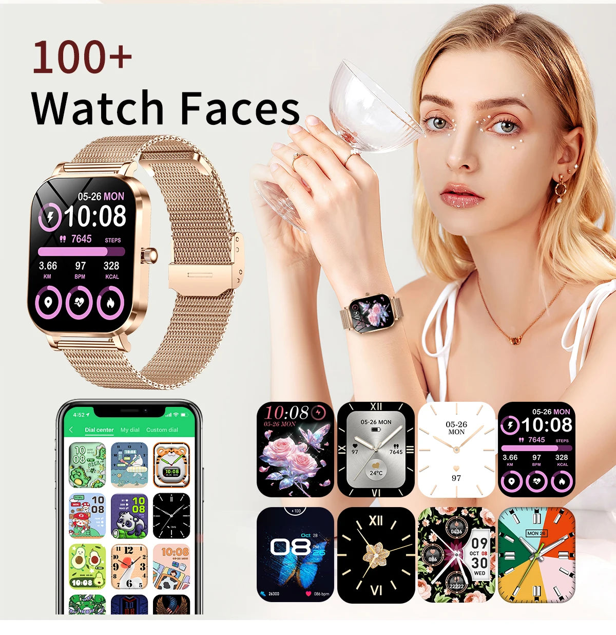 Đồng Hồ Thông Minh Nữ 2025 Cảm Ứng Gọi Bluetooth - Daisan Mart
