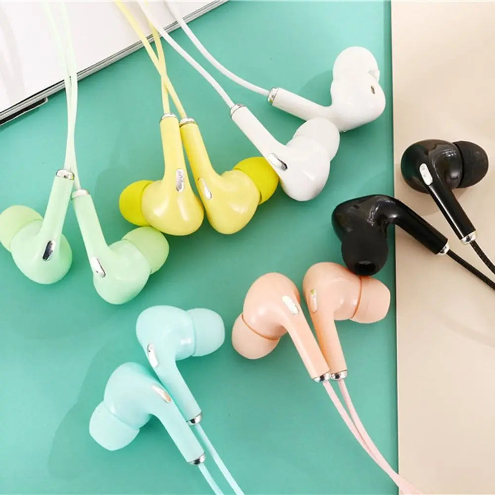 3.5mm HD Wired Sports Headphones with Mic for Phones