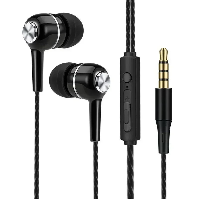 Tai nghe nhét tai 3.5mm Bass HiFi có mic cho điện thoại - Daisan Mart